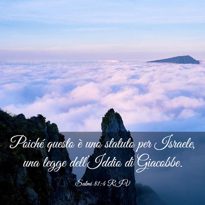 Picture 03 - Salmi 81:4 RIV - Poiché questo è uno statuto per Israele, una - Bible Verse Picture