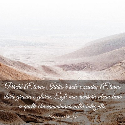 Picture 03 - Salmi 84:11 RIV - Perché l’Eterno Iddio è sole e scudo; - Bible Verse Picture