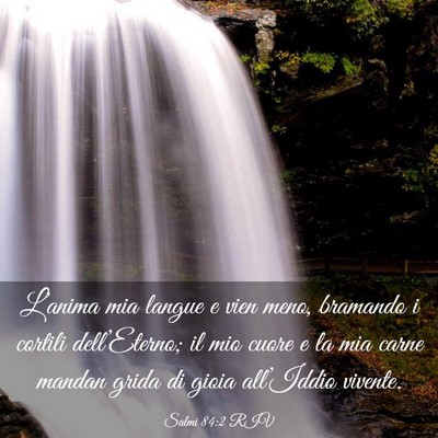 Picture 03 - Salmi 84:2 RIV - L’anima mia langue e vien meno, bramando i - Bible Verse Picture
