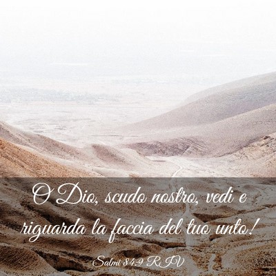Picture 03 - Salmi 84:9 RIV - O Dio, scudo nostro, vedi e riguarda la faccia - Bible Verse Picture