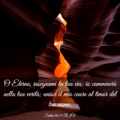 Picture 03 - Salmi 86:11 RIV - O Eterno, insegnami la tua via; io camminerò - Bible Verse Picture