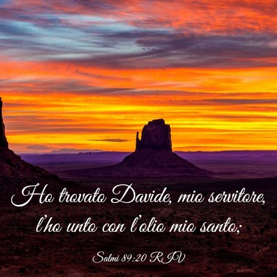 Picture 03 - Salmi 89:20 RIV - Ho trovato Davide, mio servitore, l’ho unto con - Bible Verse Picture