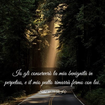 Picture 03 - Salmi 89:28 RIV - Io gli conserverò la mia benignità in perpetuo, - Bible Verse Picture