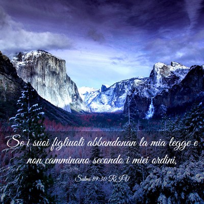 Picture 03 - Salmi 89:30 RIV - Se i suoi figliuoli abbandonan la mia legge e non - Bible Verse Picture