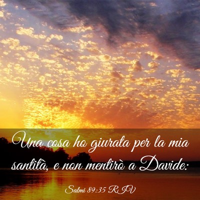 Picture 03 - Salmi 89:35 RIV - Una cosa ho giurata per la mia santità, e non - Bible Verse Picture