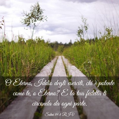 Picture 03 - Salmi 89:8 RIV - O Eterno, Iddio degli eserciti, chi è potente - Bible Verse Picture