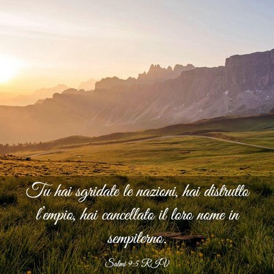 Picture 03 - Salmi 9:5 RIV - Tu hai sgridate le nazioni, hai distrutto - Bible Verse Picture