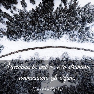 Picture 03 - Salmi 94:6 RIV - Uccidono la vedova e lo straniero, ammazzano gli - Bible Verse Picture