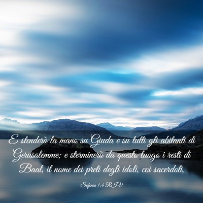 Picture 03 - Sofonia 1:4 RIV - E stenderò la mano su Giuda e su tutti gli - Bible Verse Picture