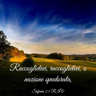 Picture 03 - Sofonia 2:1 RIV - Raccoglietevi, raccoglietevi, o nazione - Bible Verse Picture