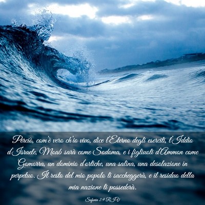 Picture 03 - Sofonia 2:9 RIV - Perciò, com’è vero ch’io vivo, dice - Bible Verse Picture