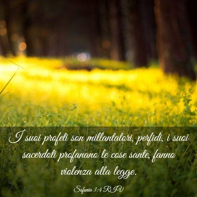 Picture 03 - Sofonia 3:4 RIV - I suoi profeti son millantatori, perfidi, i suoi - Bible Verse Picture