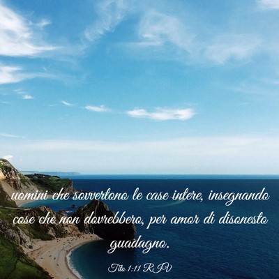 Picture 03 - Tito 1:11 RIV - uomini che sovvertono le case intere, insegnando - Bible Verse Picture