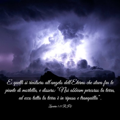 Picture 03 - Zaccaria 1:11 RIV - E quelli si rivolsero all’angelo dell’Eterno - Bible Verse Picture