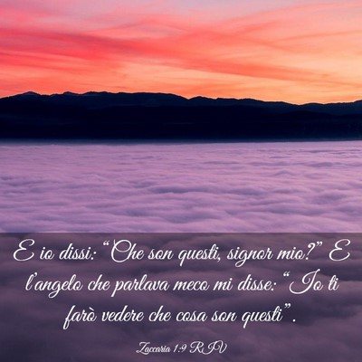 Picture 03 - Zaccaria 1:9 RIV - E io dissi: “Che son questi, signor mio?” E - Bible Verse Picture