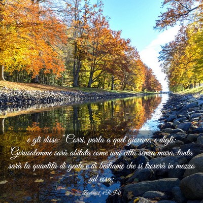 Picture 03 - Zaccaria 2:4 RIV - e gli disse: “Corri, parla a quel giovane, e - Bible Verse Picture