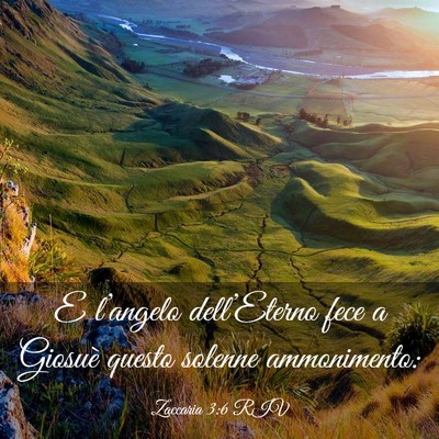Picture 03 - Zaccaria 3:6 RIV - E l’angelo dell’Eterno fece a Giosuè questo - Bible Verse Picture