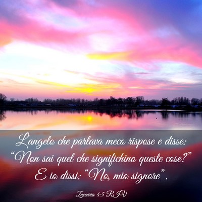 Picture 03 - Zaccaria 4:5 RIV - L’angelo che parlava meco rispose e disse: - Bible Verse Picture