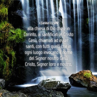 Picture 04 - 1 Corinzi 1:2 RIV - alla chiesa di Dio che è in Corinto, ai - Bible Verse Picture