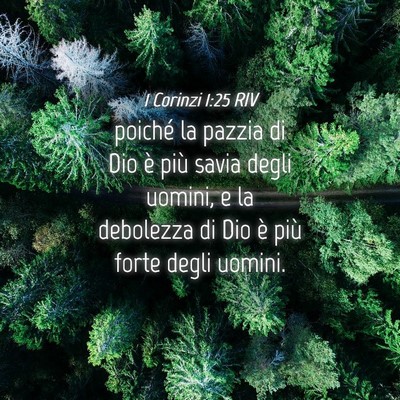 Picture 04 - 1 Corinzi 1:25 RIV - poiché la pazzia di Dio è più savia degli - Bible Verse Picture