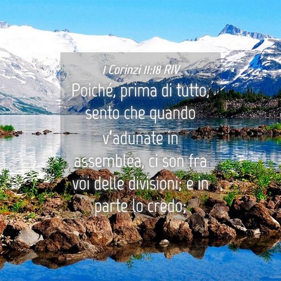 Picture 04 - 1 Corinzi 11:18 RIV - Poiché, prima di tutto, sento che quando - Bible Verse Picture