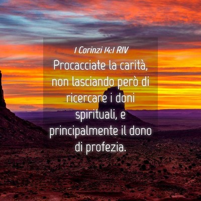 Picture 04 - 1 Corinzi 14:1 RIV - Procacciate la carità, non lasciando però di - Bible Verse Picture