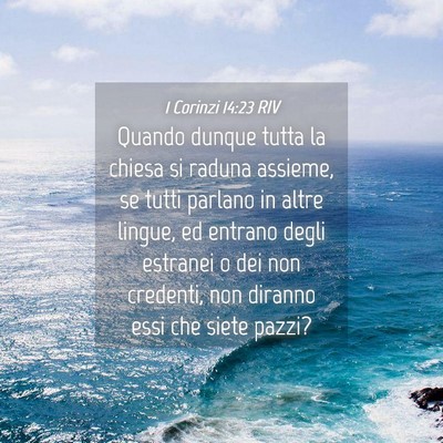 Picture 04 - 1 Corinzi 14:23 RIV - Quando dunque tutta la chiesa si raduna assieme, - Bible Verse Picture