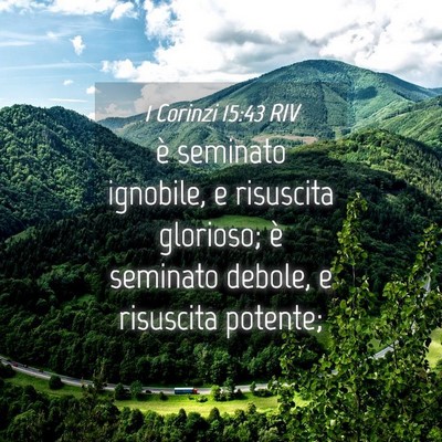 Picture 04 - 1 Corinzi 15:43 RIV - è seminato ignobile, e risuscita glorioso; è - Bible Verse Picture