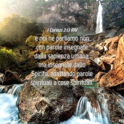 Picture 04 - 1 Corinzi 2:13 RIV - e noi ne parliamo non con parole insegnate dalla - Bible Verse Picture