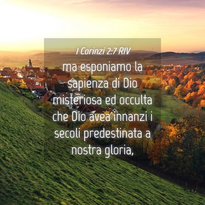 Picture 04 - 1 Corinzi 2:7 RIV - ma esponiamo la sapienza di Dio misteriosa ed - Bible Verse Picture