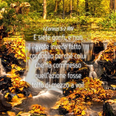 Picture 04 - 1 Corinzi 5:2 RIV - E siete gonfi, e non avete invece fatto cordoglio - Bible Verse Picture
