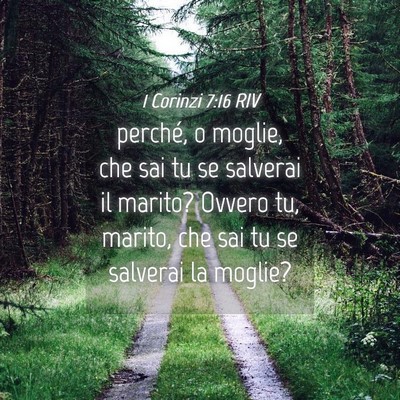 Picture 04 - 1 Corinzi 7:16 RIV - perché, o moglie, che sai tu se salverai il - Bible Verse Picture
