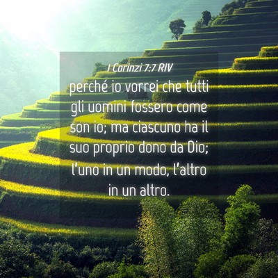Picture 04 - 1 Corinzi 7:7 RIV - perché io vorrei che tutti gli uomini fossero - Bible Verse Picture