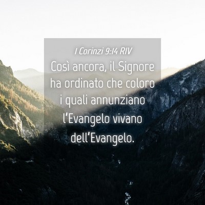 Picture 04 - 1 Corinzi 9:14 RIV - Così ancora, il Signore ha ordinato che coloro i - Bible Verse Picture