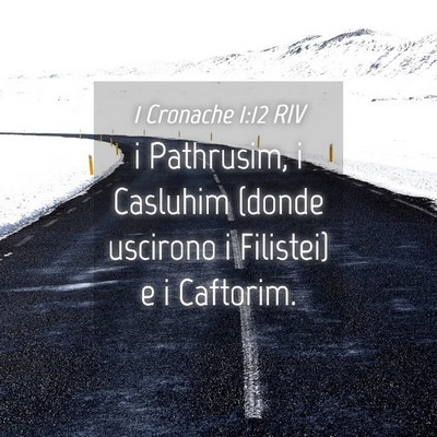 Picture 04 - 1 Cronache 1:12 RIV - i Pathrusim, i Casluhim (donde uscirono i - Bible Verse Picture