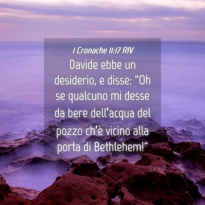Picture 04 - 1 Cronache 11:17 RIV - Davide ebbe un desiderio, e disse: “Oh se - Bible Verse Picture