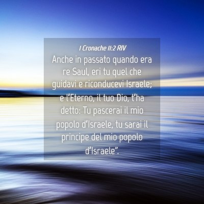 Picture 04 - 1 Cronache 11:2 RIV - Anche in passato quando era re Saul, eri tu quel - Bible Verse Picture