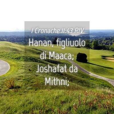 Picture 04 - 1 Cronache 11:43 RIV - Hanan, figliuolo di Maaca; Joshafat da - Bible Verse Picture
