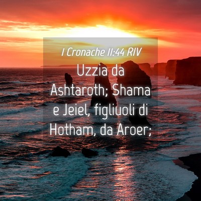 Picture 04 - 1 Cronache 11:44 RIV - Uzzia da Ashtaroth; Shama e Jeiel, figliuoli di - Bible Verse Picture