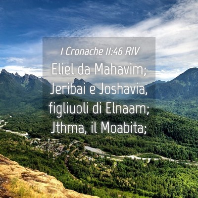 Picture 04 - 1 Cronache 11:46 RIV - Eliel da Mahavim; Jeribai e Joshavia, figliuoli - Bible Verse Picture