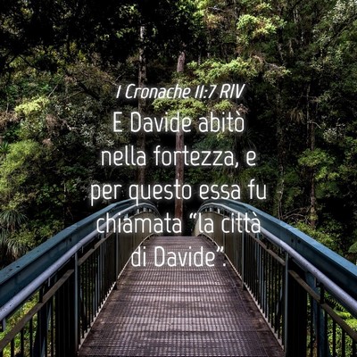 Picture 04 - 1 Cronache 11:7 RIV - E Davide abitò nella fortezza, e per questo essa - Bible Verse Picture