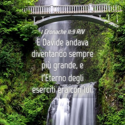 Picture 04 - 1 Cronache 11:9 RIV - E Davide andava diventando sempre più grande, e - Bible Verse Picture
