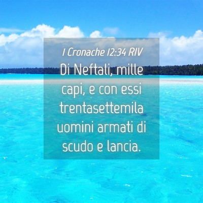 Picture 04 - 1 Cronache 12:34 RIV - Di Neftali, mille capi, e con essi - Bible Verse Picture