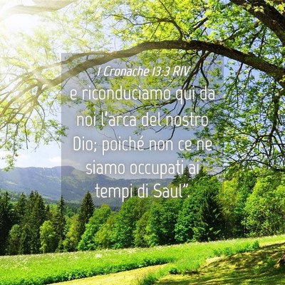 Picture 04 - 1 Cronache 13:3 RIV - e riconduciamo qui da noi l’arca del nostro - Bible Verse Picture