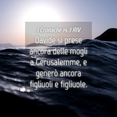 Picture 04 - 1 Cronache 14:3 RIV - Davide si prese ancora delle mogli a Gerusalemme, - Bible Verse Picture