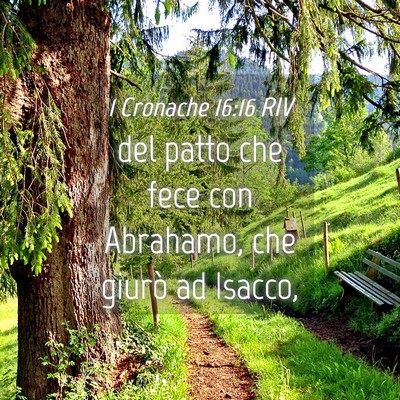 Picture 04 - 1 Cronache 16:16 RIV - del patto che fece con Abrahamo, che giurò ad - Bible Verse Picture