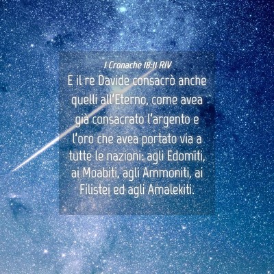 Picture 04 - 1 Cronache 18:11 RIV - E il re Davide consacrò anche quelli - Bible Verse Picture