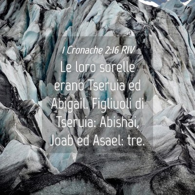 Picture 04 - 1 Cronache 2:16 RIV - Le loro sorelle erano Tseruia ed Abigail. - Bible Verse Picture