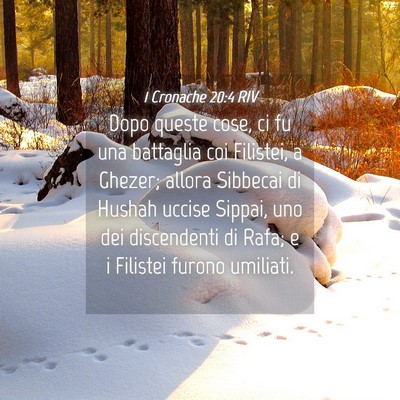 Picture 04 - 1 Cronache 20:4 RIV - Dopo queste cose, ci fu una battaglia coi - Bible Verse Picture