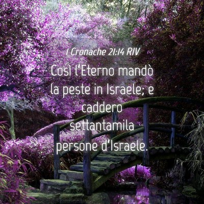 Picture 04 - 1 Cronache 21:14 RIV - Così l’Eterno mandò la peste in Israele; e - Bible Verse Picture